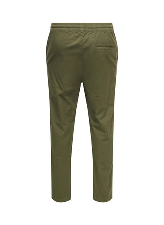 Only & Sons Dar Haki Erkek Chino Pantolon 22036359 ONSREID LINUS SLUB PANT