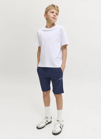 Jack & Jones Lacivert Erkek Çocuk Baskılı Şort 12289978