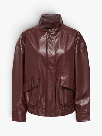 ONLJULIA FAUX LEATHER OVZ. BOMBER OTW Erkek Kahverengi Mont - 15373024