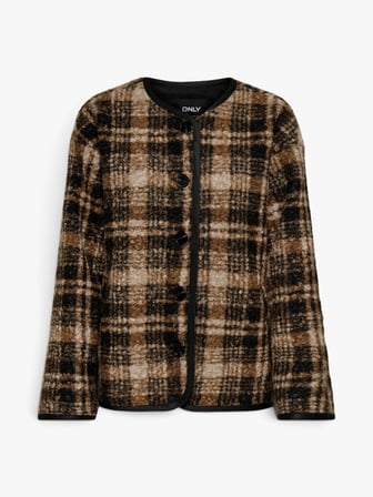 ONLANNI BOUCLE JACKET CC OTW Kadın Kahverengi Mont - 15373564