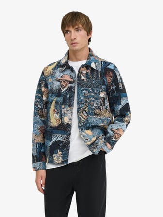 ONSCASSEL JAQ 8535 YFM DNM JACKET Erkek Mavi Ceket - 22038535