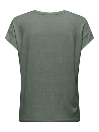 ONLCARRIE S/S STITCH GLITTER TOP JRS Kadın Yeşil T-Shirt - 15369279