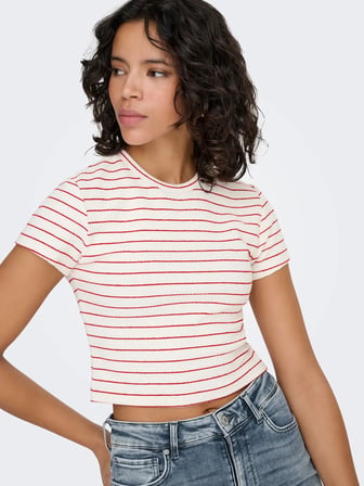 Only Onlanıts S/S O-Neck Kadın Crop T-shirt 15368322