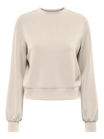 Only Kadın Yuvarlak Yaka Bej Sweatshirt - 15369155