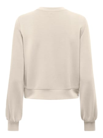 Only Kadın Yuvarlak Yaka Bej Sweatshirt - 15369155