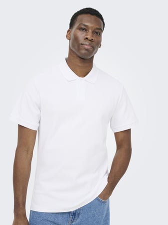 ONSBEN REG SS POLO SHIRT NOOS Erkek Beyaz T-Shirt - 22035825