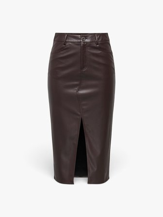 ONLBITTEN FAUX LEATH PENCIL SKIRT CC OTW  Kırmızı Etek - 15373299
