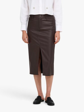 ONLBITTEN FAUX LEATH PENCIL SKIRT CC OTW  Kırmızı Etek - 15373299