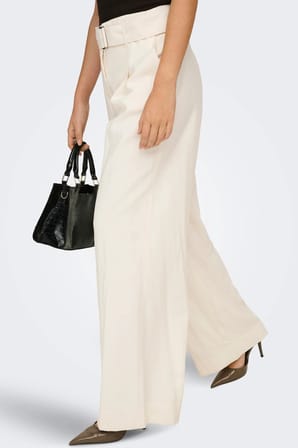 Only Onltila Loose Fit Yüksel Bel Geniş Paça Kemer Detaylı Pantolon Bayan PANTOLON 15367390 TAŞ
