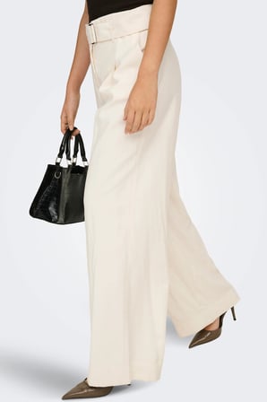 Only Onltila Loose Fit Yüksel Bel Geniş Paça Kemer Detaylı Pantolon Bayan PANTOLON 15367390 TAŞ