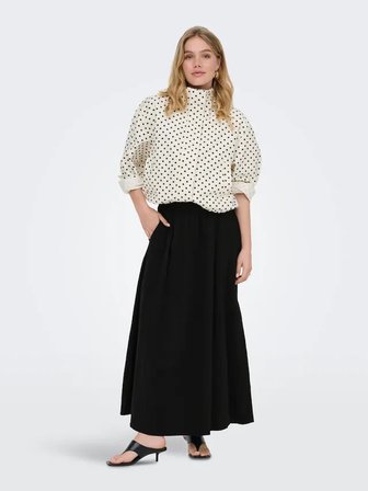 ONLTIZANA LONG SKIRT WVN NOOS Kadın Siyah Etek - 15372613