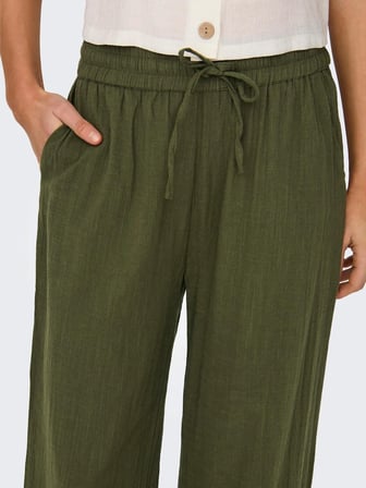 Only OnlTizana Cotton Loose Pants Wvn Noos Kadın Pantolon Yeşil (15319090)