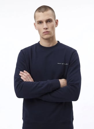 Jack & Jones 12292205 JPRBLAOWEN BRANDING SWEAT Siyah Erkek Yuvarlak Yaka Yazı Baskılı Rahat Sweatshirt