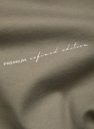 Jack & Jones Yeşil Erkek Yuvarlak Yaka Rahat Yazı Baskılı Sweatshirt 12292205 JPRBLAOWEN BRANDING SWEAT