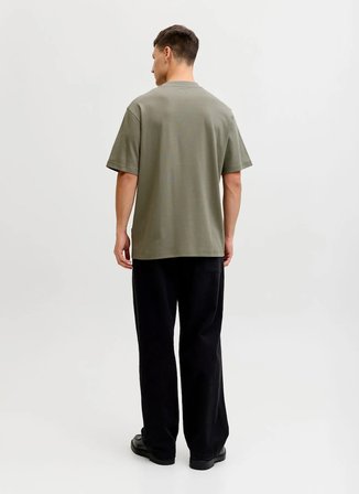 Jack & Jones Bisiklet Yaka Yeşil Erkek T-Shirt 12292397 JPRBLAOWEN SS BRANDING TEE
