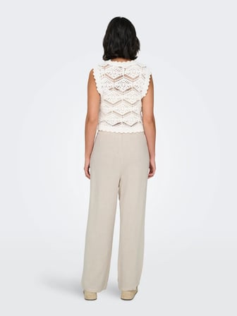 Only Kadın Belden Bağlamalı Bej Pantolon - 15322263