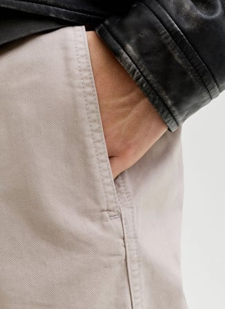 Jack & Jones Gri Erkek Geniş Fit Chino Pantolon 12292206 JPSTEVAN JETT CHINO LN