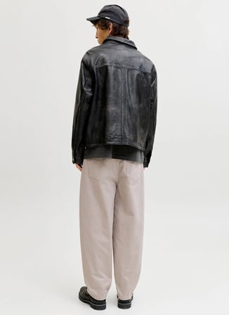 Jack & Jones Gri Erkek Geniş Fit Chino Pantolon 12292206 JPSTEVAN JETT CHINO LN