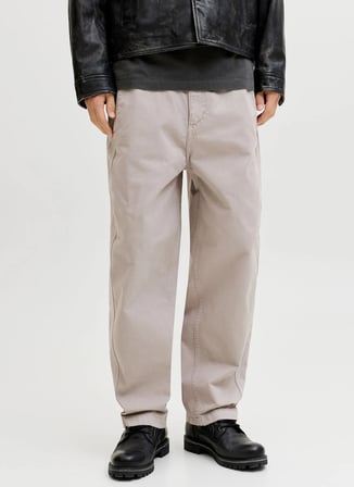 Jack & Jones Gri Erkek Geniş Fit Chino Pantolon 12292206 JPSTEVAN JETT CHINO LN