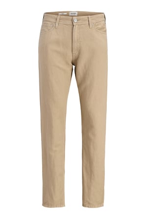 Jack & Jones Pants Studio Jpstchris Keten ve Pamuk Karışımlı Pantolon Erkek PANTOLON 12293296 BEJ