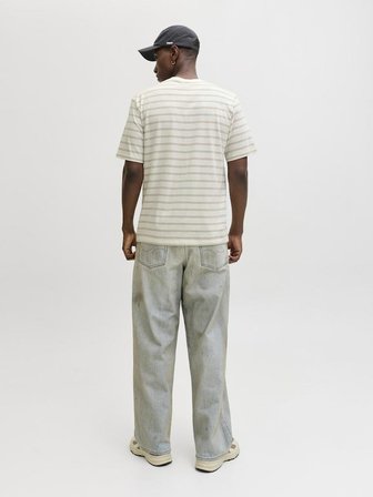 Jack Jones Norrebro Strıpe Çizgili Relax Fit Erkek Tişört 12291021