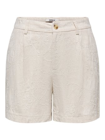 ONLSIESTA HW LINEN BL EMB SHORTS PNT Kadın Gri Şort - 15374119