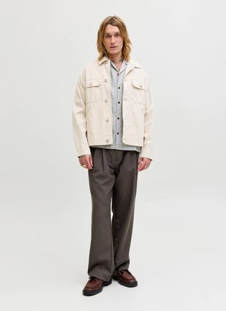 Jack & Jones Gri Erkek Regular Fit Gömlek 12291956 JPRBLUWINSON DOBBY SHIRT