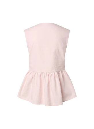 Yas Pembe Kadın Bluz YASTRIMA SL LINEN BLEND TOP
