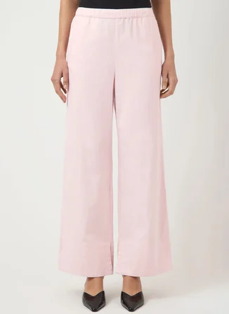 Yas Pembe Kadın Pantolon YASTRIMA HW LINEN BLEND PANT