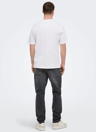 Only & Sons Siyah Erkek Dar Taşlamalı Denim Pantolon 22038626 ONSYOKE TAPERED BOXCRO DNM