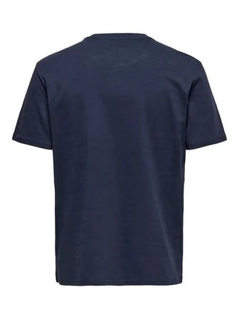 Only & Sons OnsPerry Life Reg Leaf SS Pocket Tee Erkek Tişört Koyu Mavi (22025286)