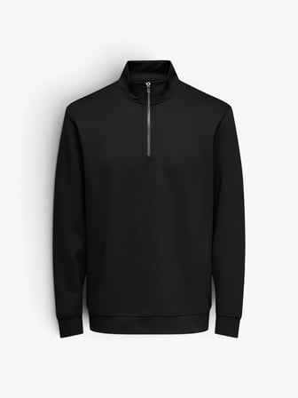 ONSLUCA LIFE REG LS HALFZIP SWEAT Erkek Siyah Sweatshirt - 22037612