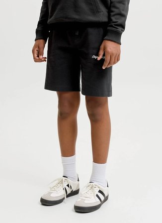 Jack & Jones Siyah Erkek Çocuk Nakışlı Şort 12292805