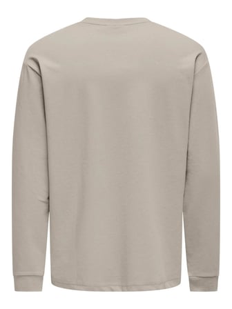 Only & Sons Onscaspian Airlfex Rlx LS Tee Noos Erkek Tişört Gri (22031941)
