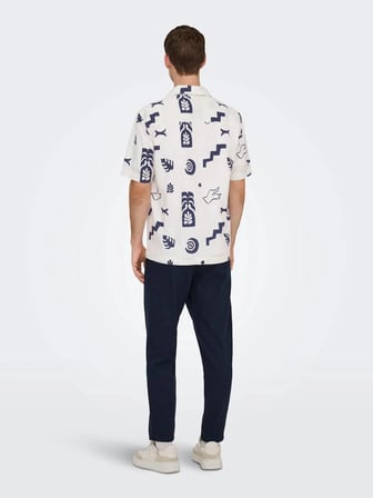 Only & Sons Onswhite Resort Reg SS Shirt Erkek Gömlek Beyaz (22037244)
