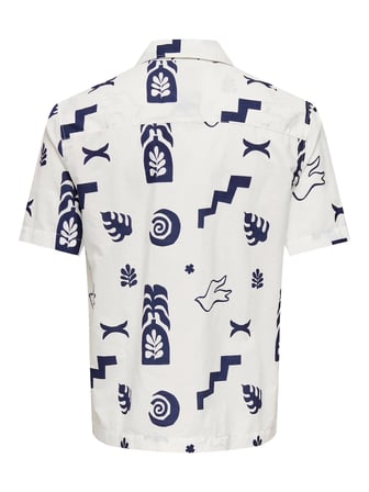 Only & Sons Onswhite Resort Reg SS Shirt Erkek Gömlek Beyaz (22037244)