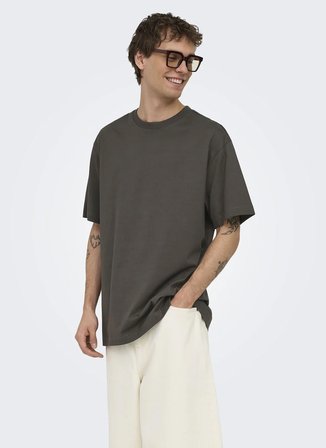 Only & Sons Kahve Erkek T-Shirt 22022532 ONSFRED LIFE SS TEE NOOS