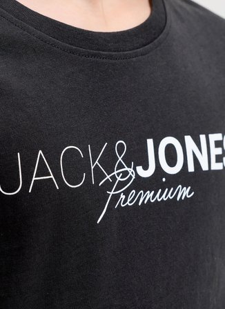Jack & Jones Siyah Erkek Çocuk Baskılı T-Shirt 12298341