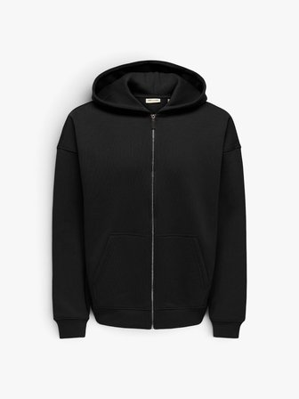 ONSCERES OVZ ZIP HOODIE SWEAT NOOS Erkek Siyah Sweatshirt - 5096084