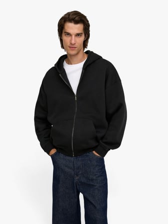 ONSCERES OVZ ZIP HOODIE SWEAT NOOS Erkek Siyah Sweatshirt - 5096084