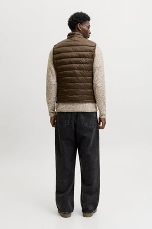Jack & Jones JJEKINGSLEY Erkek Hafif Şişme Yelek Dik Yaka Günlük Rahat 