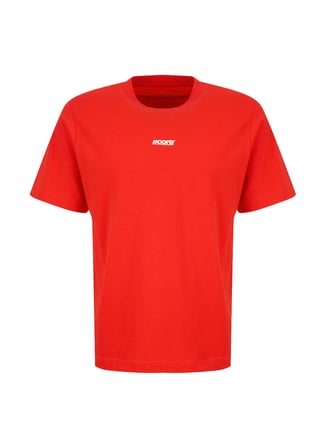 Jack & Jones Kırmızı Erkek Comfort Fit Logo Baskılı T-Shirt 12298984 JCOCLUB PRINT TEE CREW