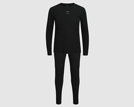 Jack Jones JACLESLEY SKI BASELAYER SET AW26 Erkek Termal İçlik 12299384-BLACK Siyah