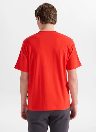 Jack & Jones Kırmızı Erkek Comfort Fit Logo Baskılı T-Shirt 12298984 JCOCLUB PRINT TEE CREW