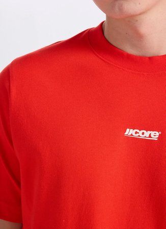 Jack & Jones Kırmızı Erkek Comfort Fit Logo Baskılı T-Shirt 12298984 JCOCLUB PRINT TEE CREW