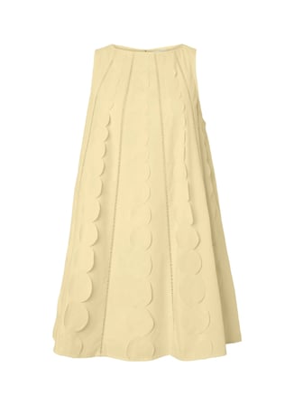 Sarı Kadın Yuvarlak Yaka Elbise YASEMMA SL DRESS