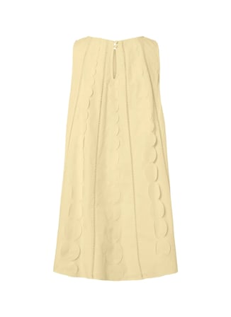 Sarı Kadın Yuvarlak Yaka Elbise YASEMMA SL DRESS