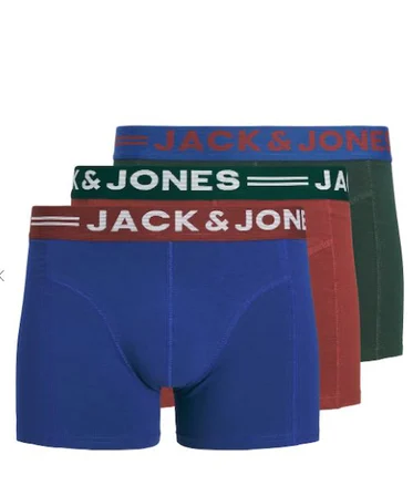 Jack & Jones Erkek Çok Renkli Boxer 3'lü - 12113943 