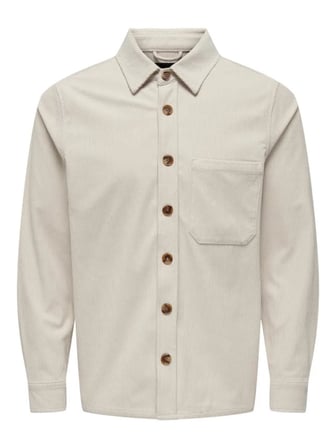 Only & Sons Erkek Onstıle Kadife Bej Gömlek - 22027422
