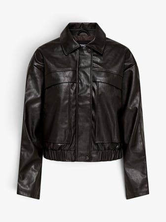 ONLMELLE FAUX LEATHER JACKET OTW Kadın Kahverengi Ceket - 5041089